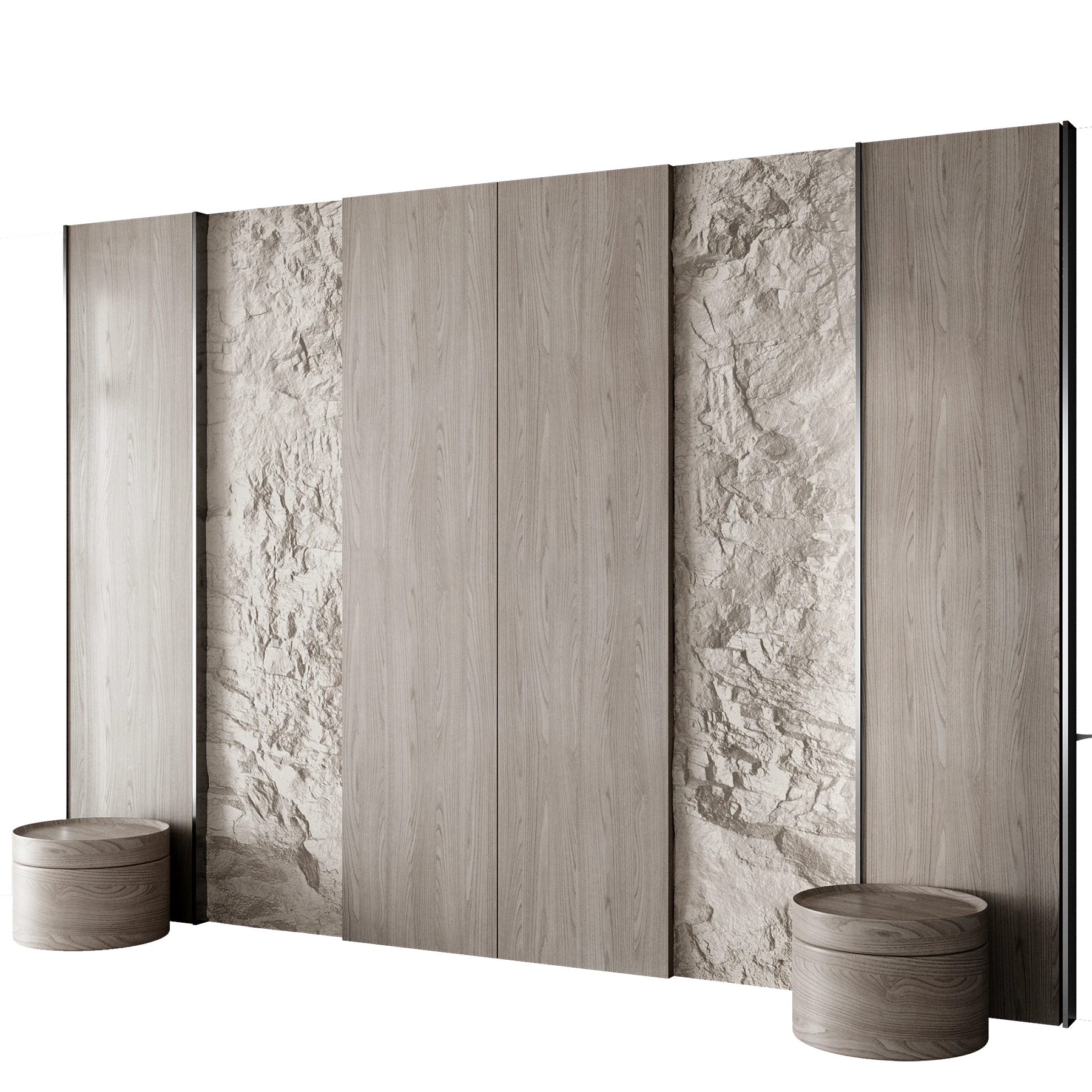 머리판 벽 패널 006 3D 모델 .c4d .max .obj .3ds .fbx .stl .blend 