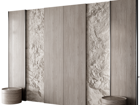 Headboard wall panel 006 3D Modell
