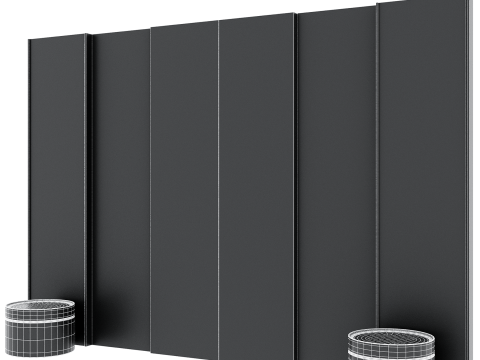 Headboard wall panel 006 3D Model