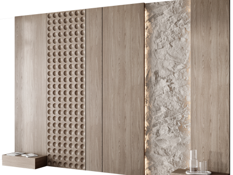 Headboard wall panel 007 3D Модель