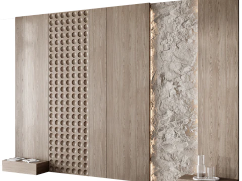 Hoofdbordwandpaneel 007 3D Model