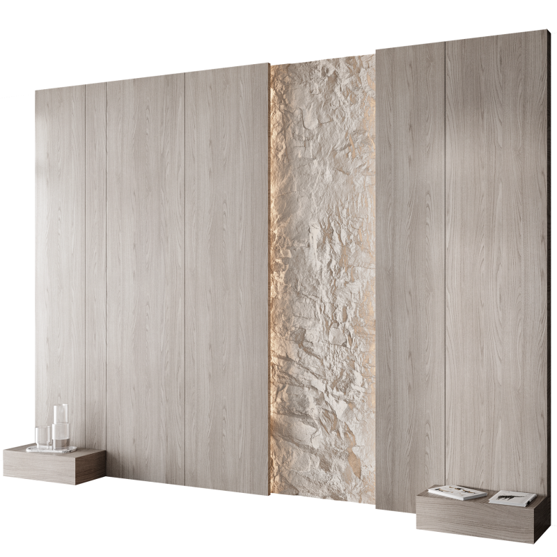 Headboard wall panel 008 3Dモデル .c4d .max .obj .3ds .fbx .stl .blend 