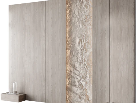 Hoofdbordwandpaneel 008 3D Model