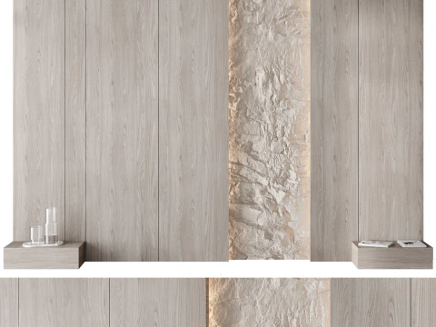 Headboard wall panel 008 3D Model