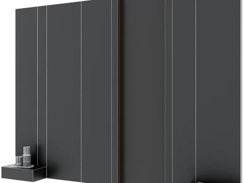 Headboard wall panel 008 3D Model