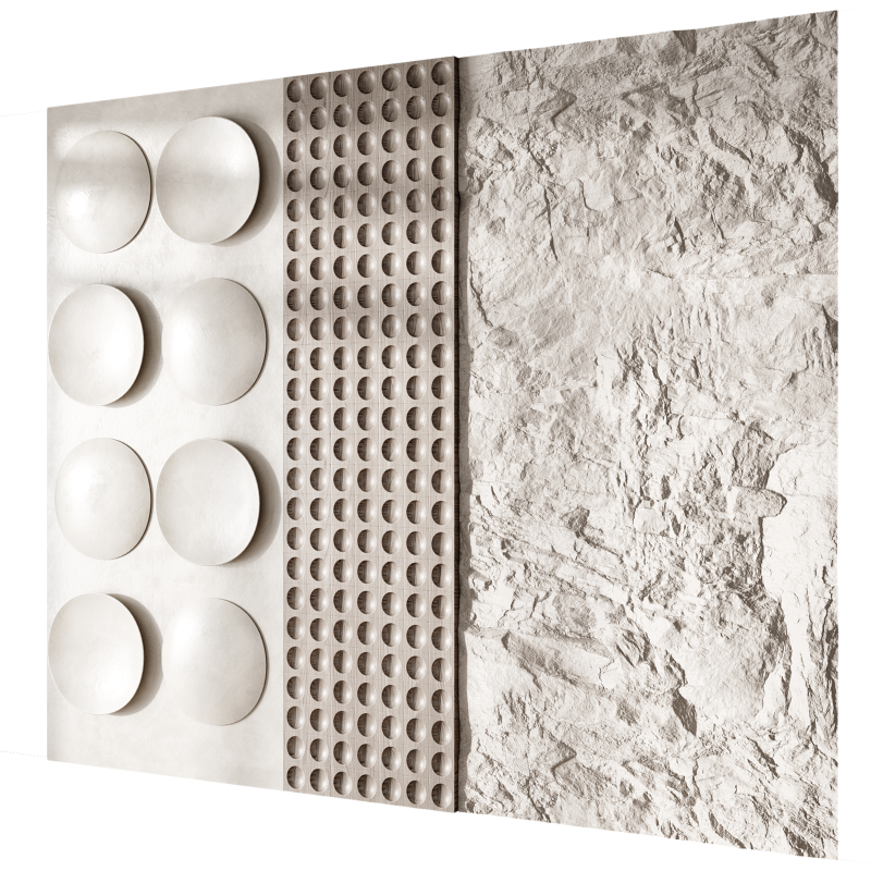 Headboard wall panel 10 3D Model .c4d .max .obj .3ds .fbx .stl .blend