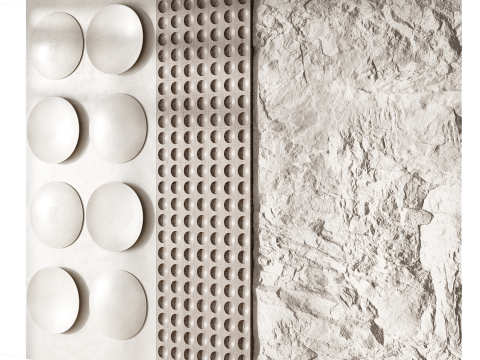 Headboard wall panel 10 Model 3D