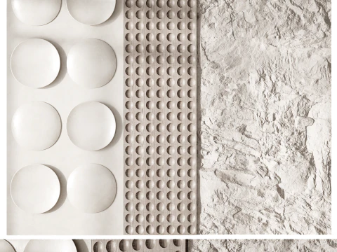 Headboard wall panel 10 3D Model