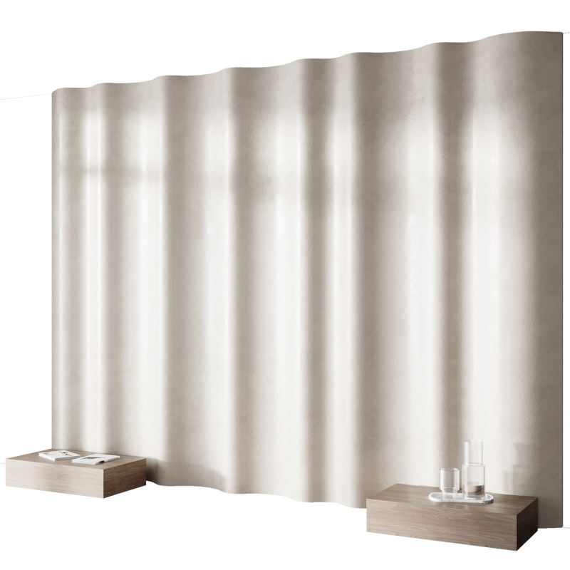 Headboard wall panel 011 3D Model .c4d .max .obj .3ds .fbx .stl .blend 