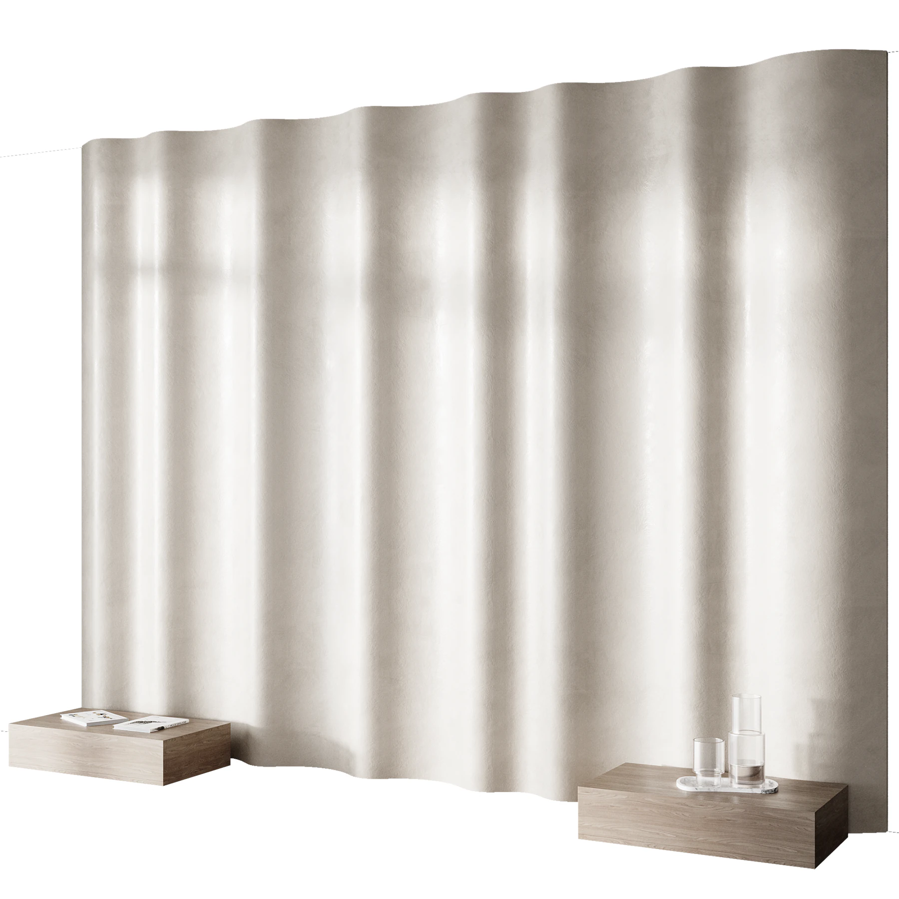 Headboard wall panel 011 3D Model .c4d .max .obj .3ds .fbx .stl .blend 