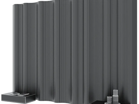 Headboard wall panel 011 3D Model