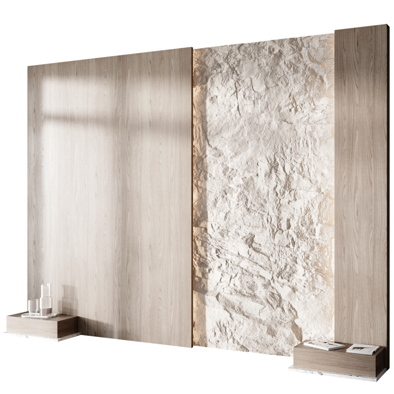 Headboard wall panel 12 3Dモデル .c4d .max .obj .3ds .fbx .stl .blend