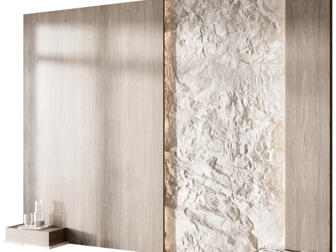 Headboard wall panel 12 Model 3D