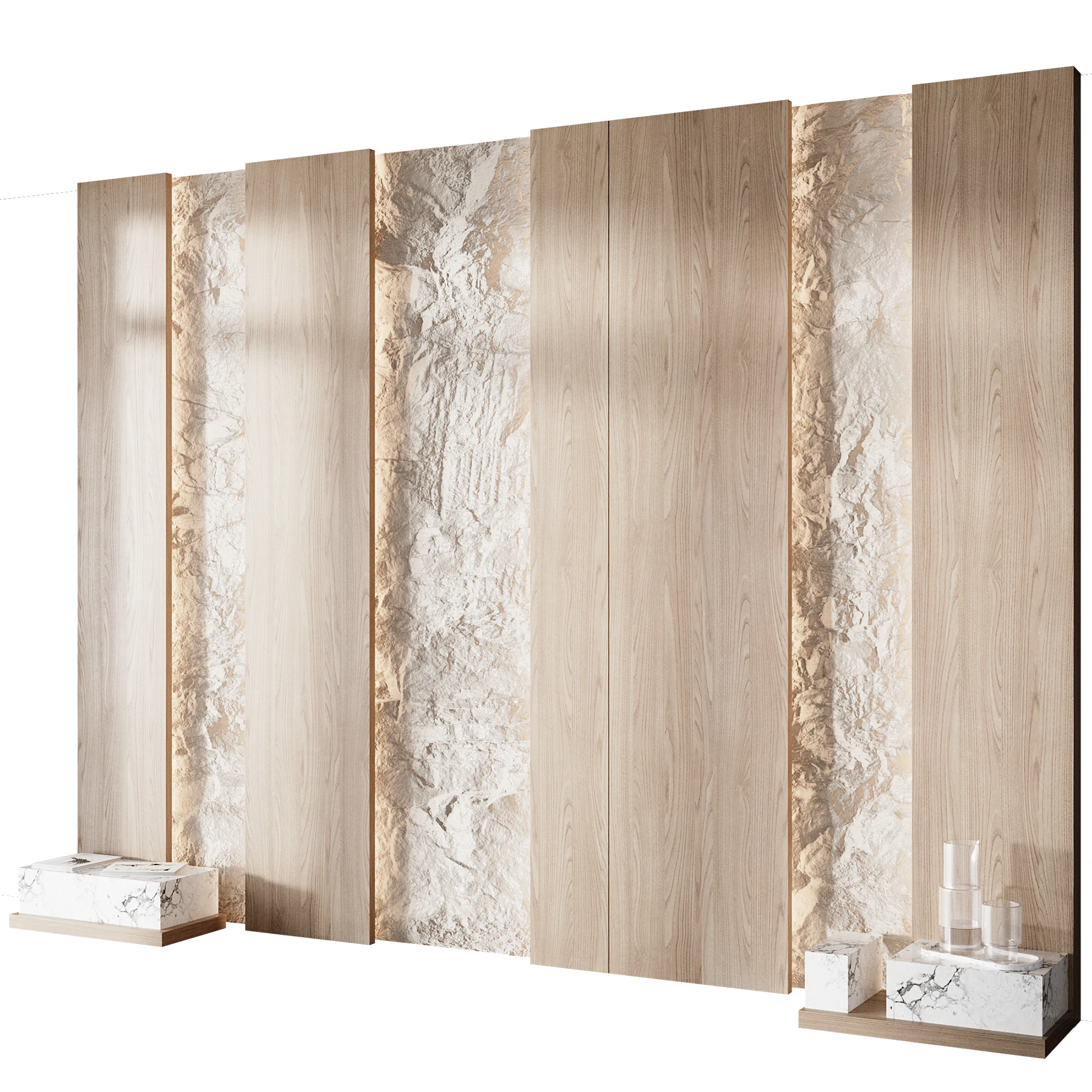 머리판 벽 패널 013 3D 모델 .c4d .max .obj .3ds .fbx .stl .blend 