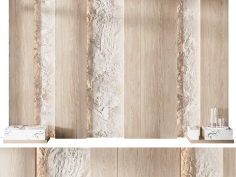 머리판 벽 패널 013 3D 모델