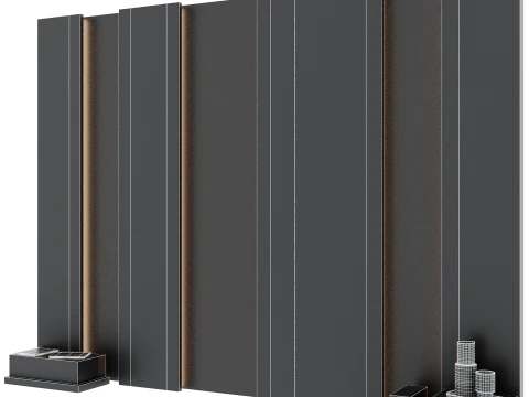 머리판 벽 패널 013 3D 모델