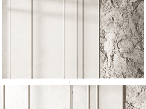 Headboard wall panel 014 Modello 3D