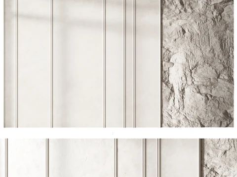 Pannello da parete testiera 014 Modello 3D