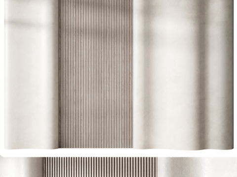Headboard wall panel 015 Modello 3D