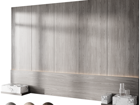 Headboard wall panel 016 Model 3D