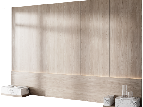 Headboard wall panel 016 3D Model