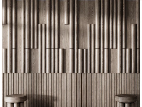 Headboard wall panel 18 3D Model