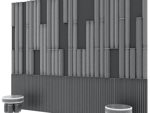 Headboard wall panel 18 3Dモデル
