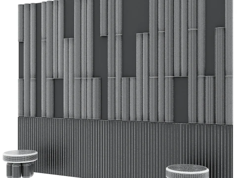 Headboard wall panel 18 3D Model