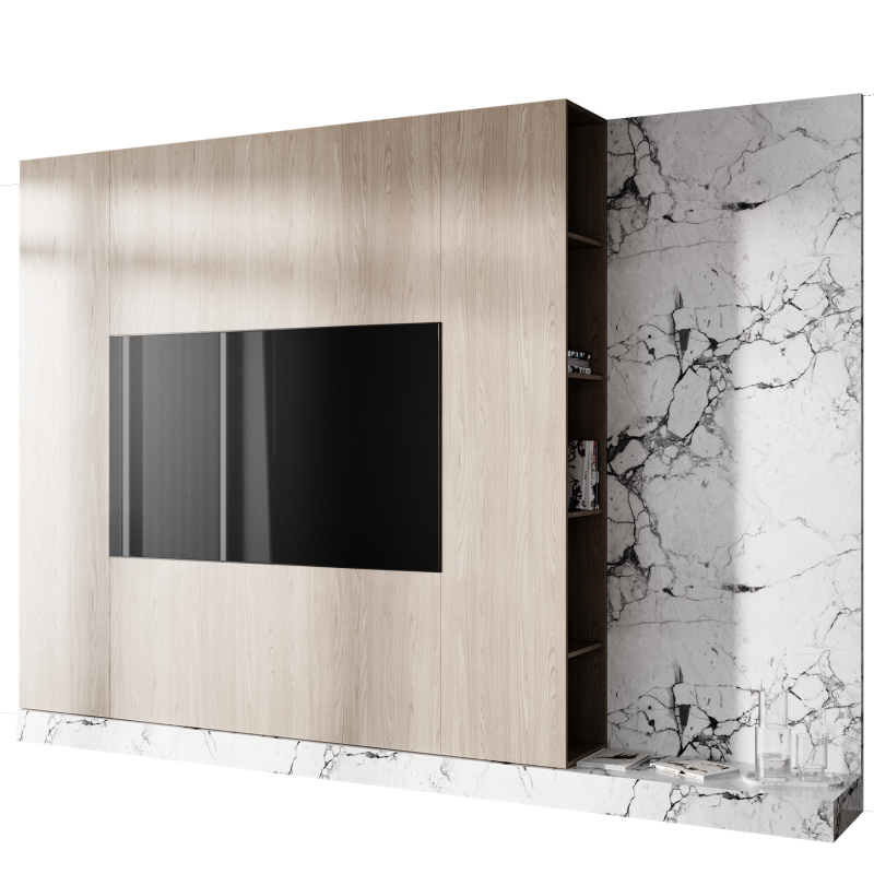 Tv wall set 10 3D 模型 .c4d .max .obj .3ds .fbx .stl .blend 