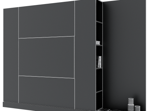 Tv wall set 10 3D 模型