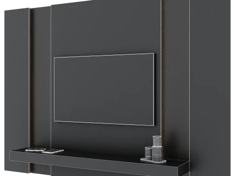 Tv wall set 12 3D Model