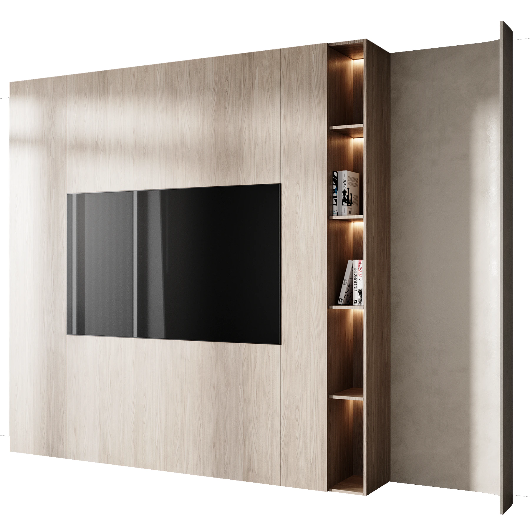 Tv wall set 13 3D Model .c4d .max .obj .3ds .fbx .stl .blend 