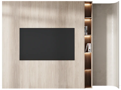 Tv wall set 13 3D Model