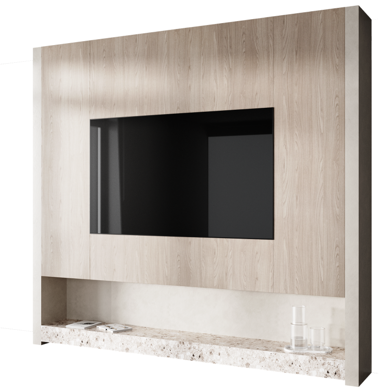 Tv wall set 14 3D 模型 .c4d .max .obj .3ds .fbx .stl .blend 