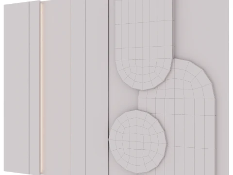 Painel 3d de parede 8 Modelo 3D