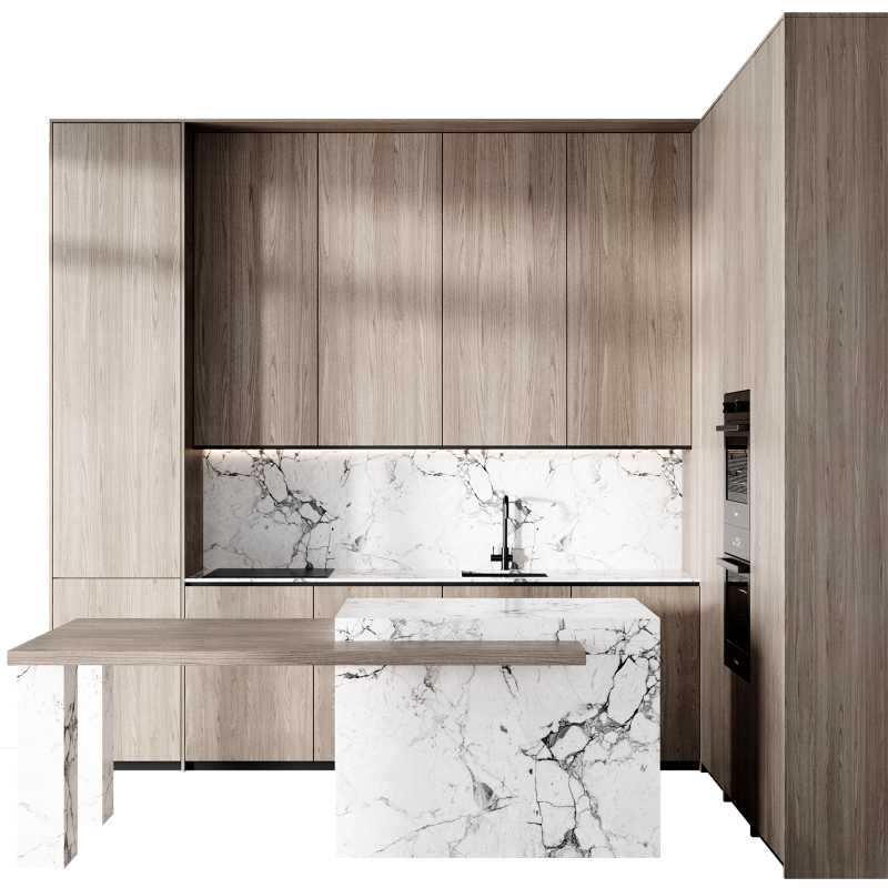 Kitchen 07 3D Model .c4d .max .obj .3ds .fbx .stl .blend 