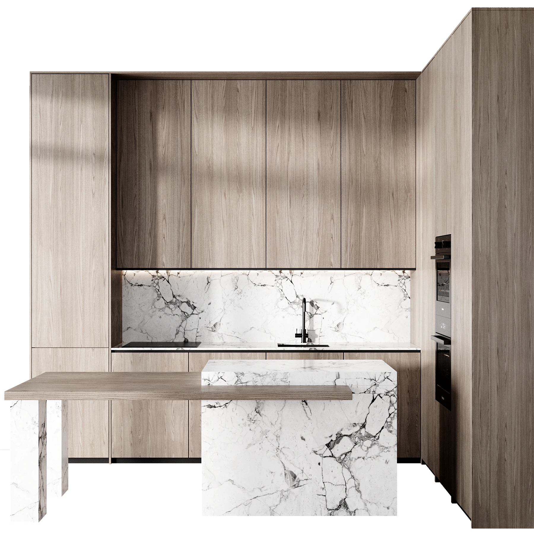 Kitchen 07 3D Model .c4d .max .obj .3ds .fbx .stl .blend 