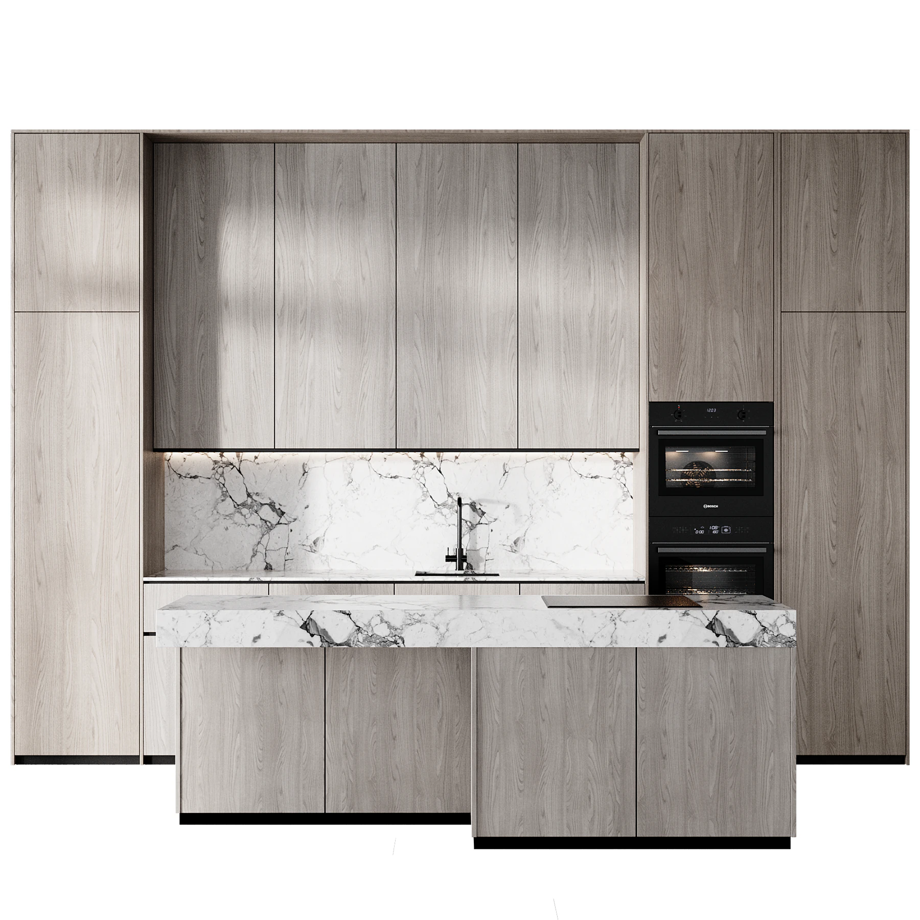 Kitchen 09 3D Model .c4d .max .obj .3ds .fbx .stl .blend 
