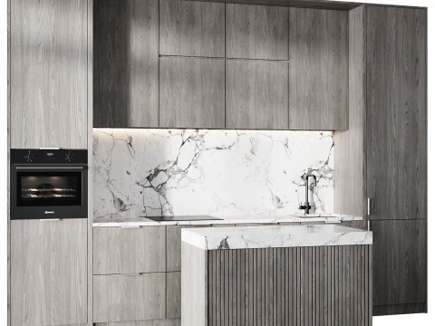 Kitchen set 010 3D Model