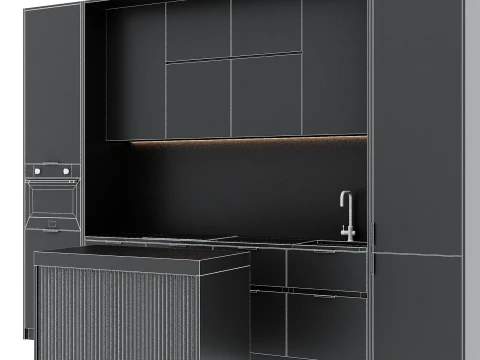 Kitchen set 010 3D Model