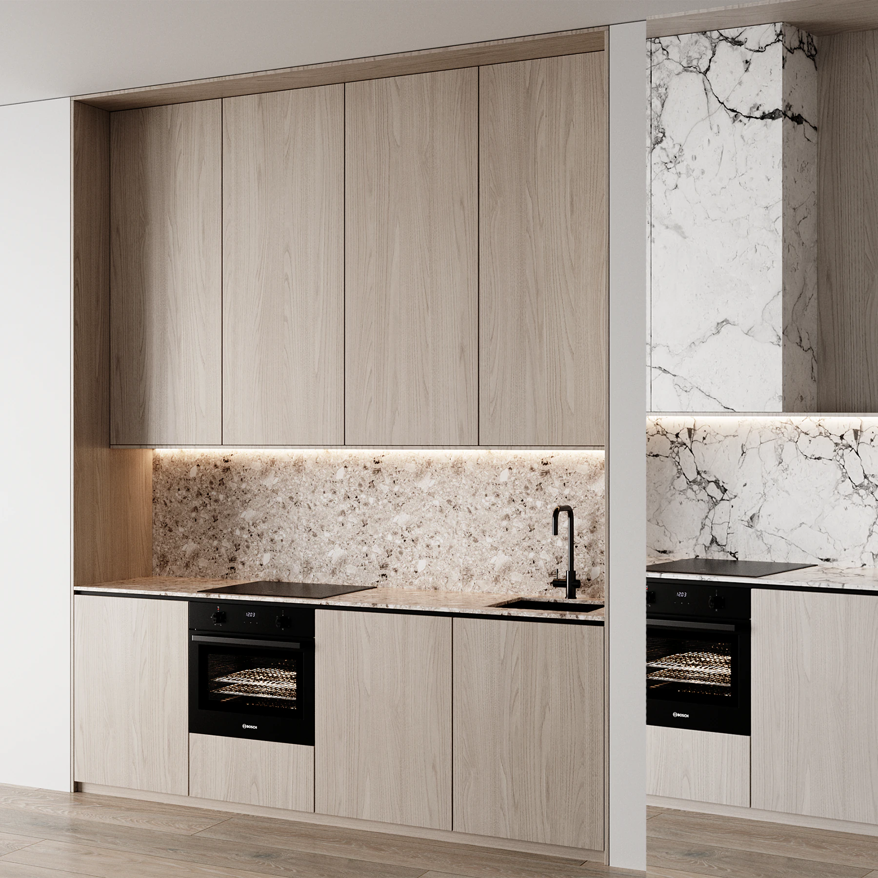 Kitchen set 15 3D Model .c4d .max .obj .3ds .fbx .stl .blend 