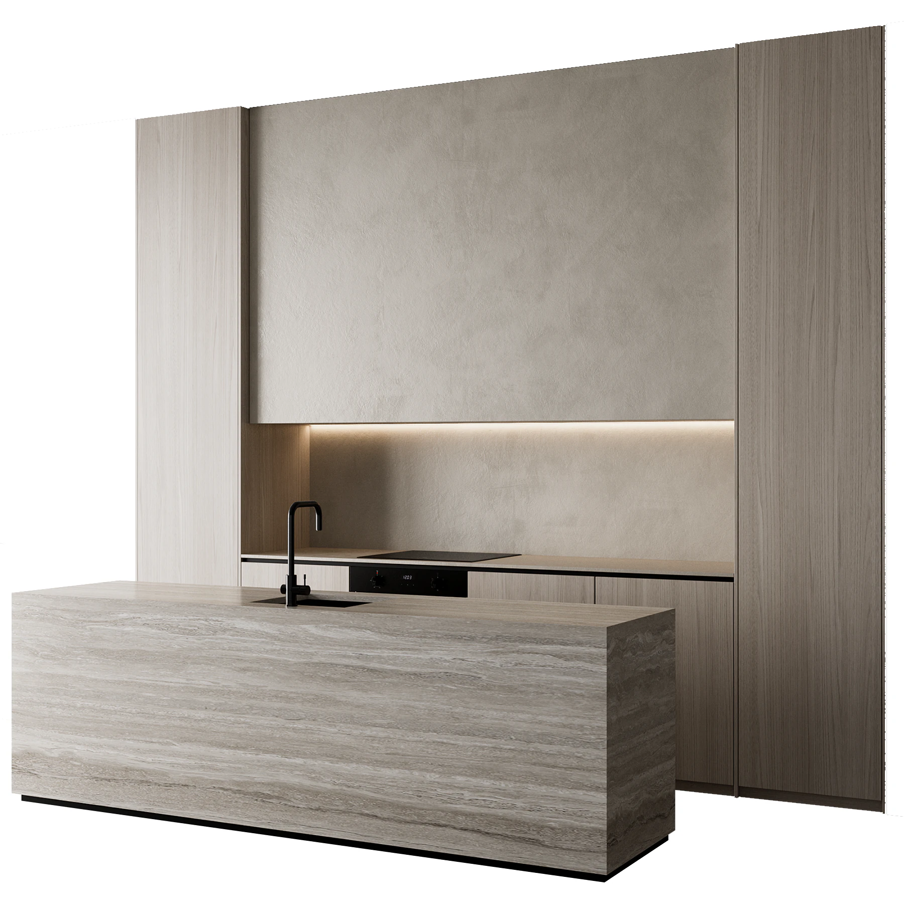 Kitchen set 16 3D Model .c4d .max .obj .3ds .fbx .stl .blend 