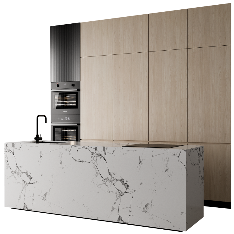 Kitchen set 18 3D Model .c4d .max .obj .3ds .fbx .stl .blend