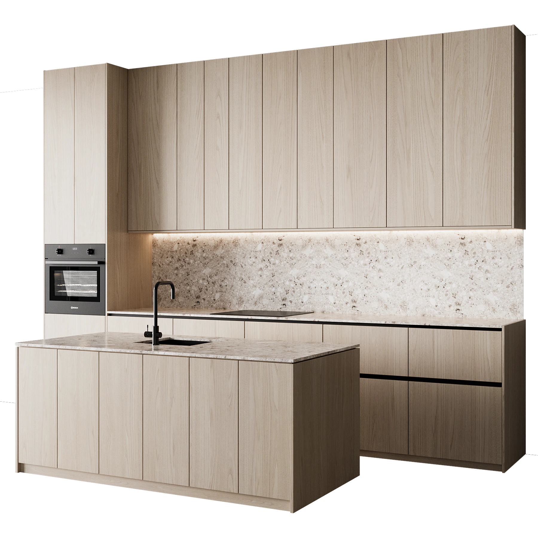 Keukenset 21 3D Model .c4d .max .obj .3ds .fbx .stl .blend 