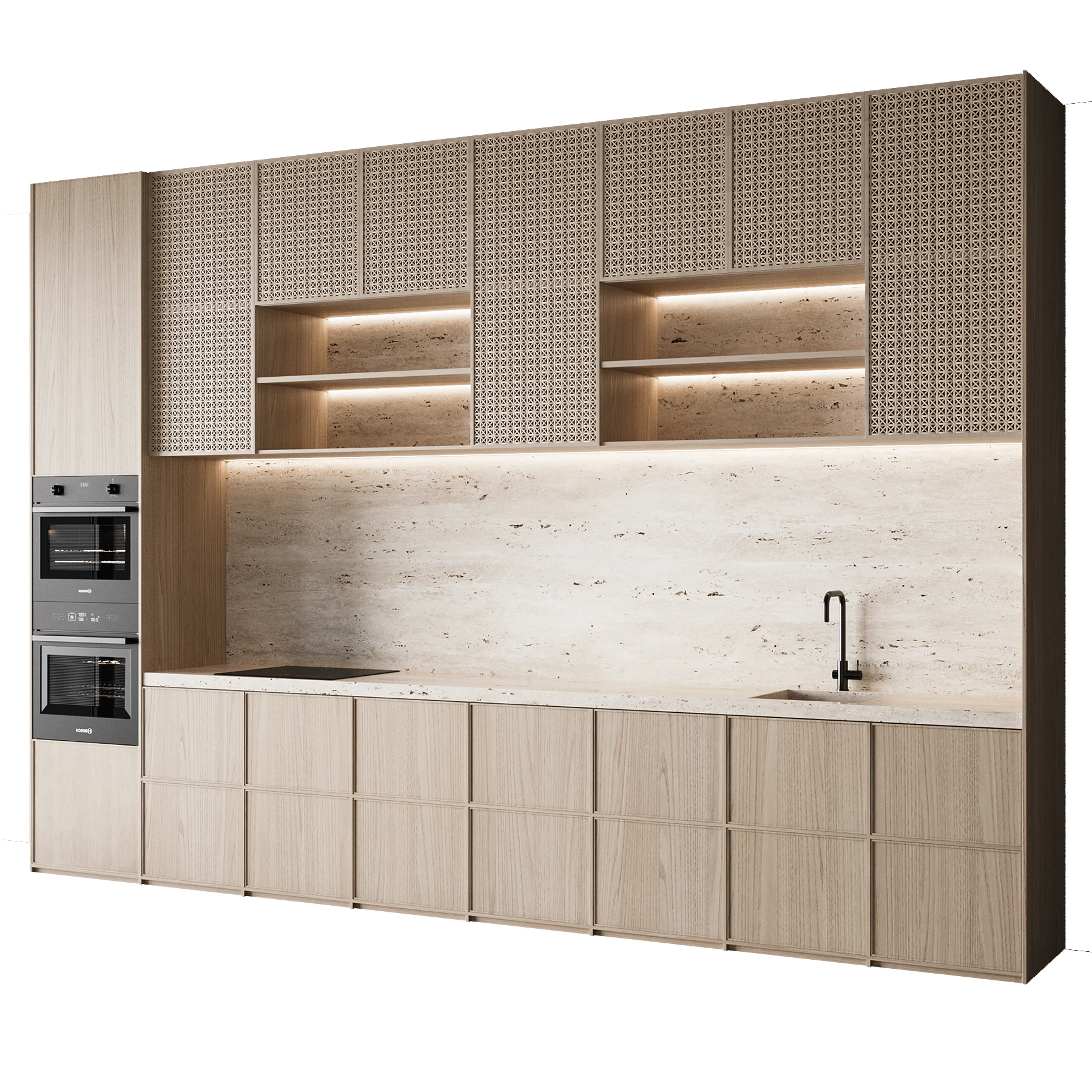 Kitchen set 25 3D Model .c4d .max .obj .3ds .fbx .stl .blend 
