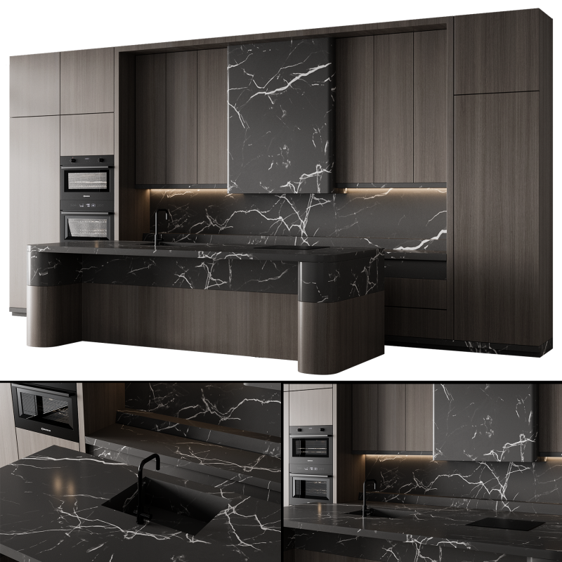 Kitchen set 32 3D 模型 .c4d .max .obj .3ds .fbx .stl .blend 