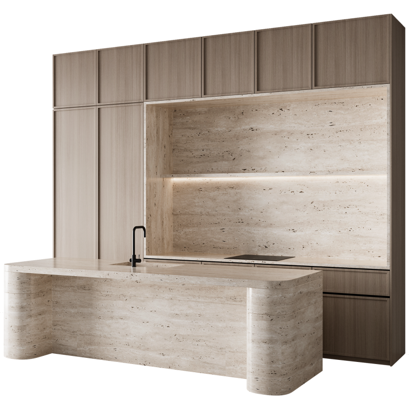 Kitchen set 35 3D Model .c4d .max .obj .3ds .fbx .stl .blend 