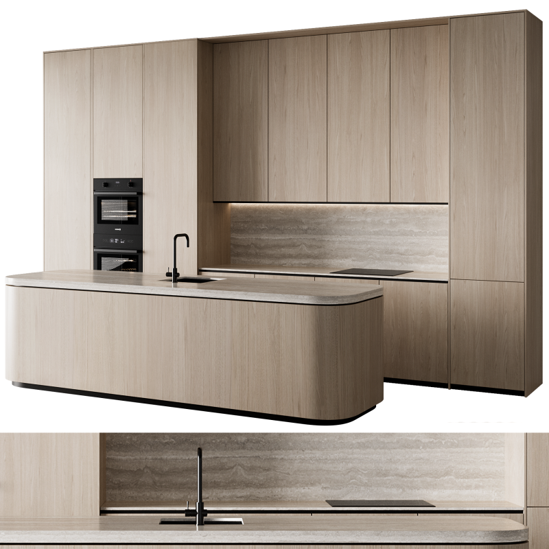 Kitchen set 36 3D Model .c4d .max .obj .3ds .fbx .stl .blend 