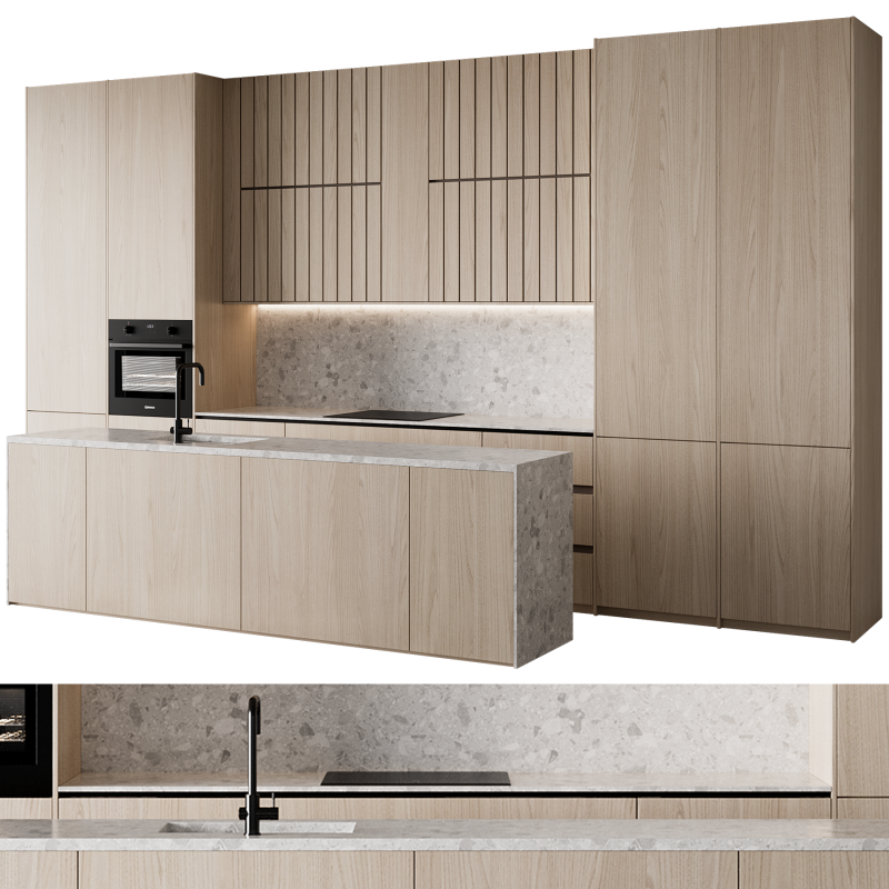 Kitchen set 38 3D Model .c4d .max .obj .3ds .fbx .stl .blend 