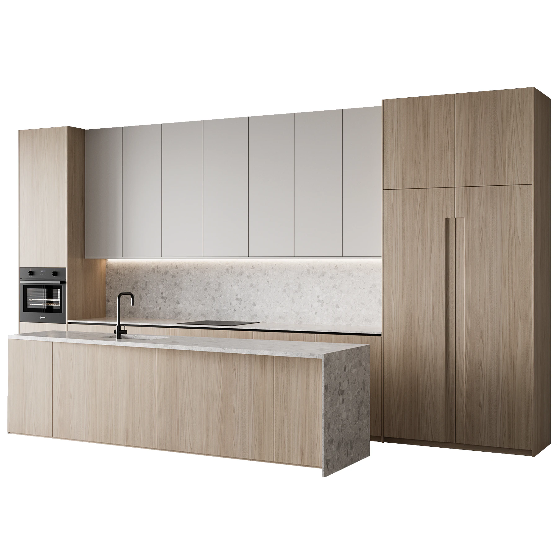 Kitchen set 040 3D Model .c4d .max .obj .3ds .fbx .stl .blend 